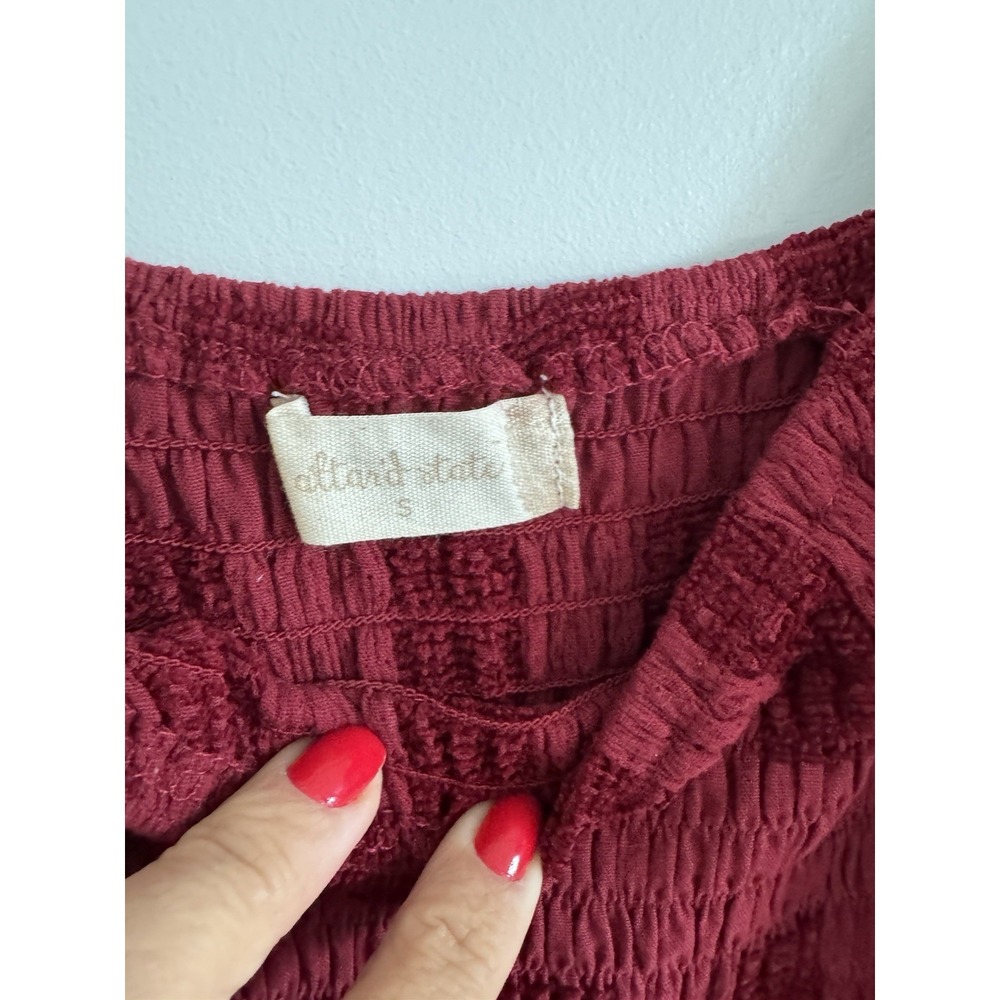 Altar'd State Dress Womens Burgundy Lined Long Sleeve S - Picture 2 of 10